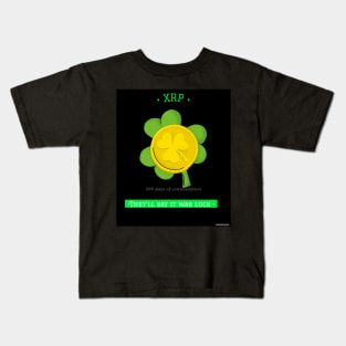 XRP Shamrock black Kids T-Shirt